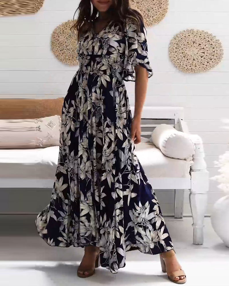 Dress with elegance and flowers