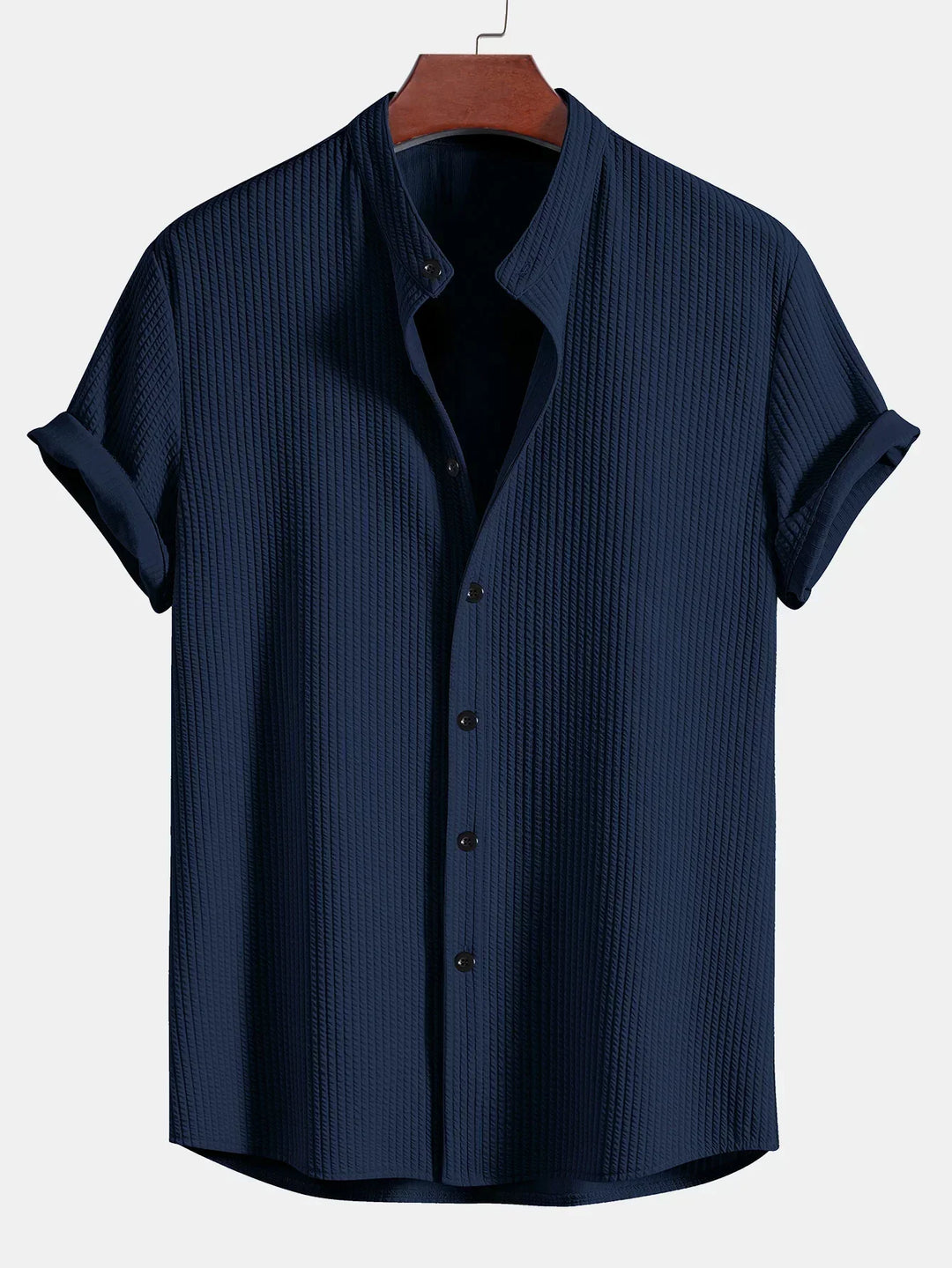 Monsy - Ribbed Collar Shirt